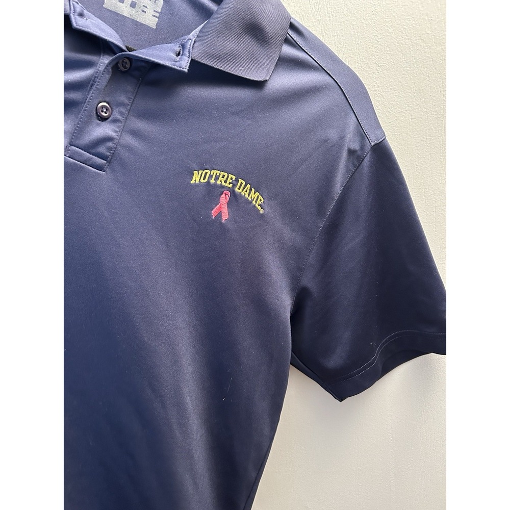 Adidas Men's Large Notre Dame Breast Cancer Awareness Polo - Picture 2 of 6